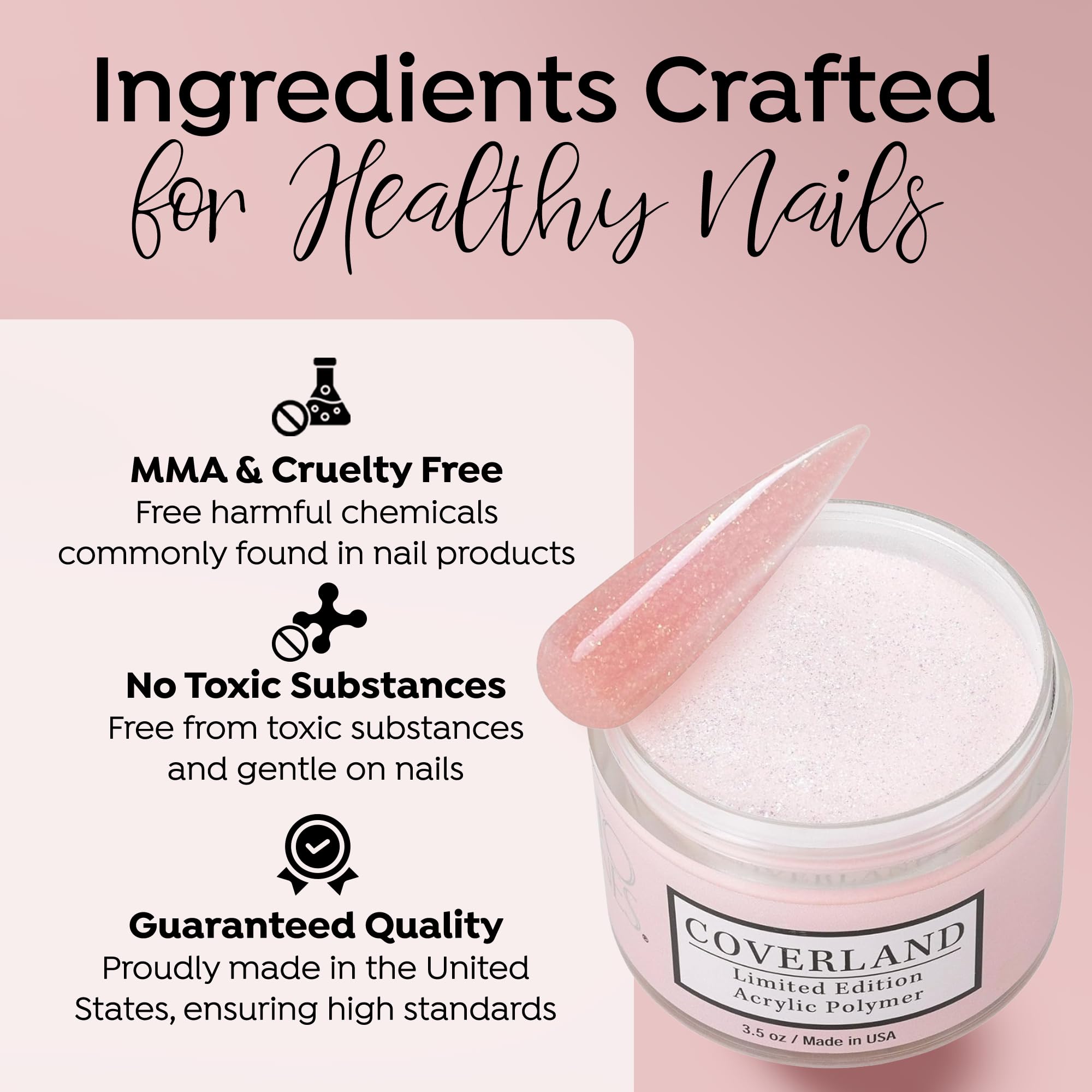 TONES Coverland Acrylic Powder Petite Goyave – Limited Edition, Long-Lasting, Bubble-Free