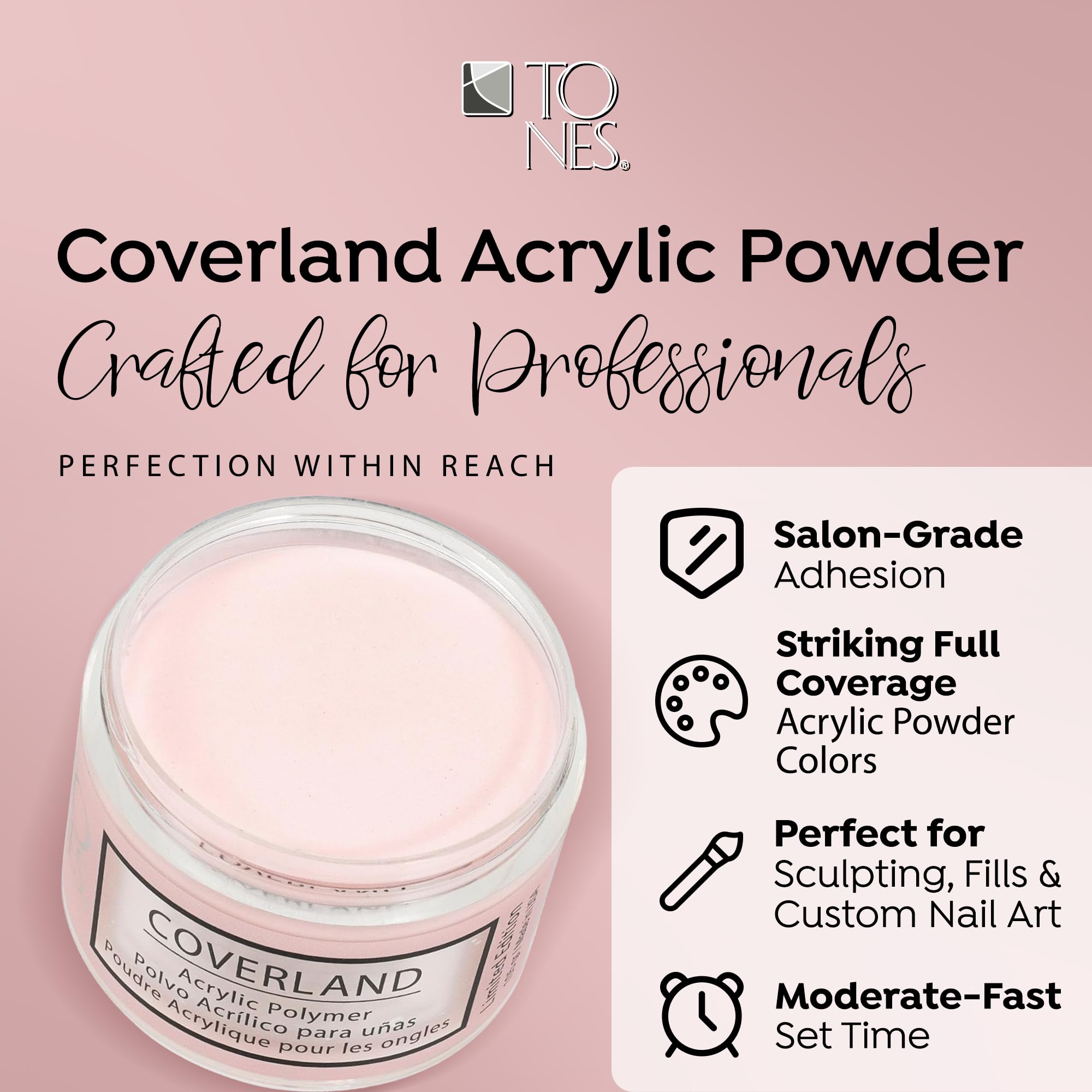 TONES Coverland Acrylic Powder 3.5oz Sweetheart – Limited Edition