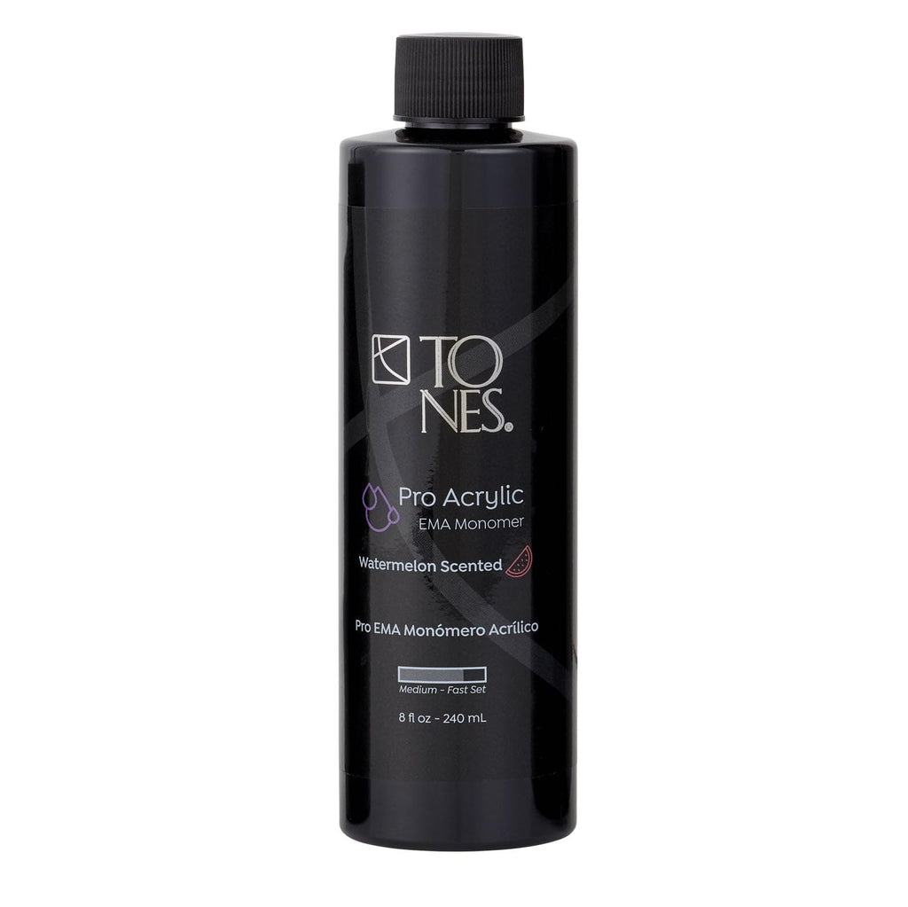 TONES Watermelon Scented EMA Monomer - Odor-Neutralizing Acrylic Liquid, Non-Yellowing, Superior Adhesion, MMA-Free, Made in USA (8 fl oz)