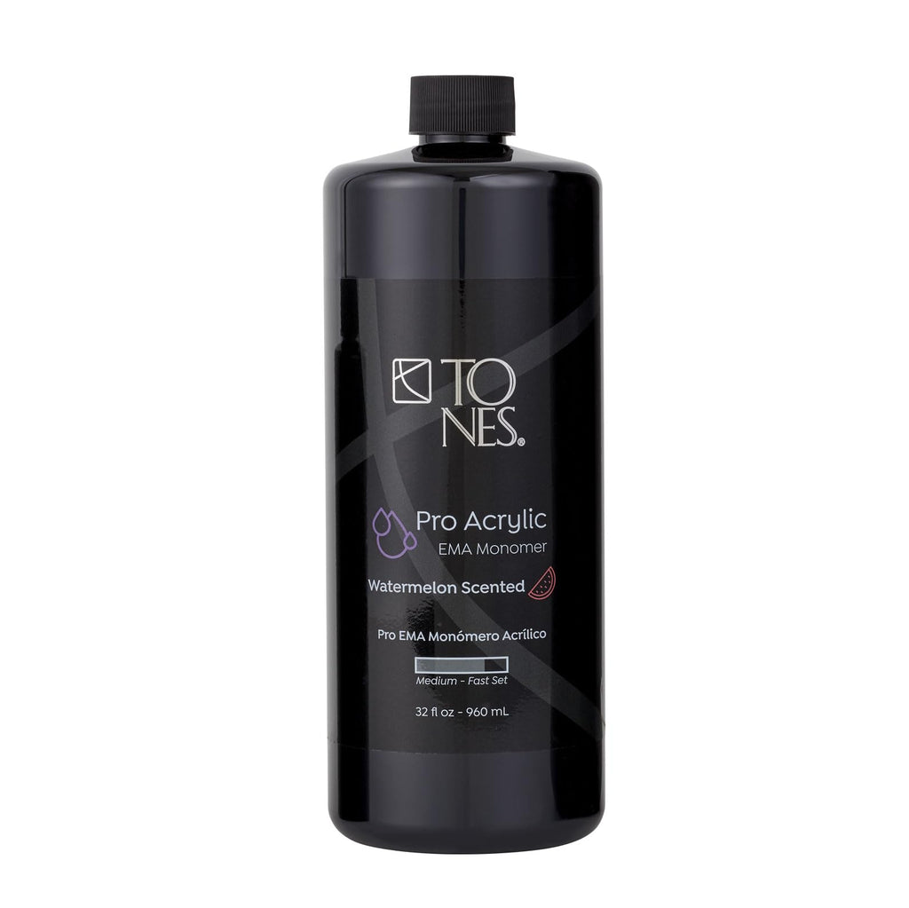 TONES Watermelon Scented EMA Monomer – Odor-Neutralizing, Non-Yellowing, MMA-Free Nail Liquid (32 oz) Made in USA