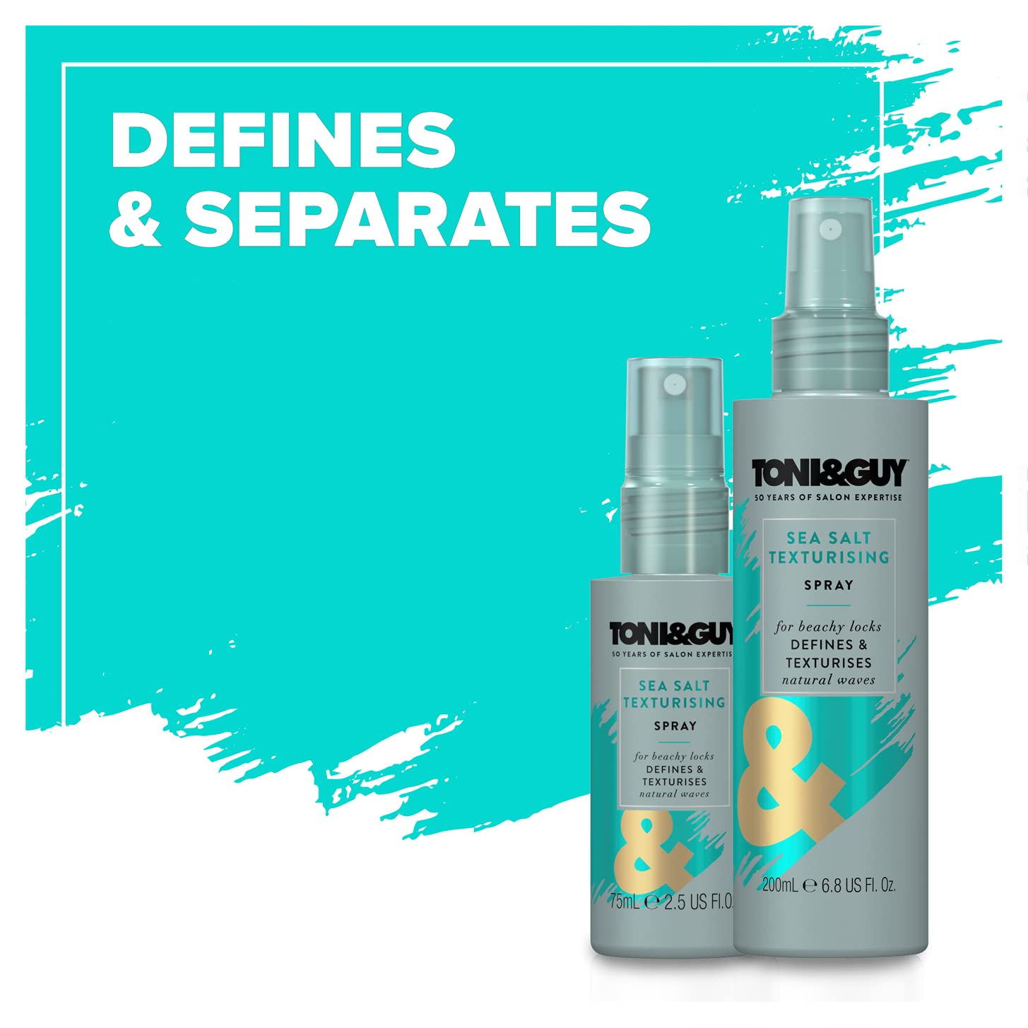 TONI&GUY Casual Sea Salt Spray – Light Hold for Beachy Texture, 6.8 oz