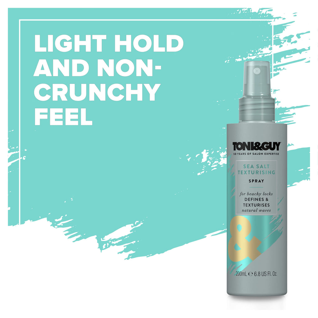 TONI&GUY Casual Sea Salt Spray – Light Hold for Beachy Texture, 6.8 oz