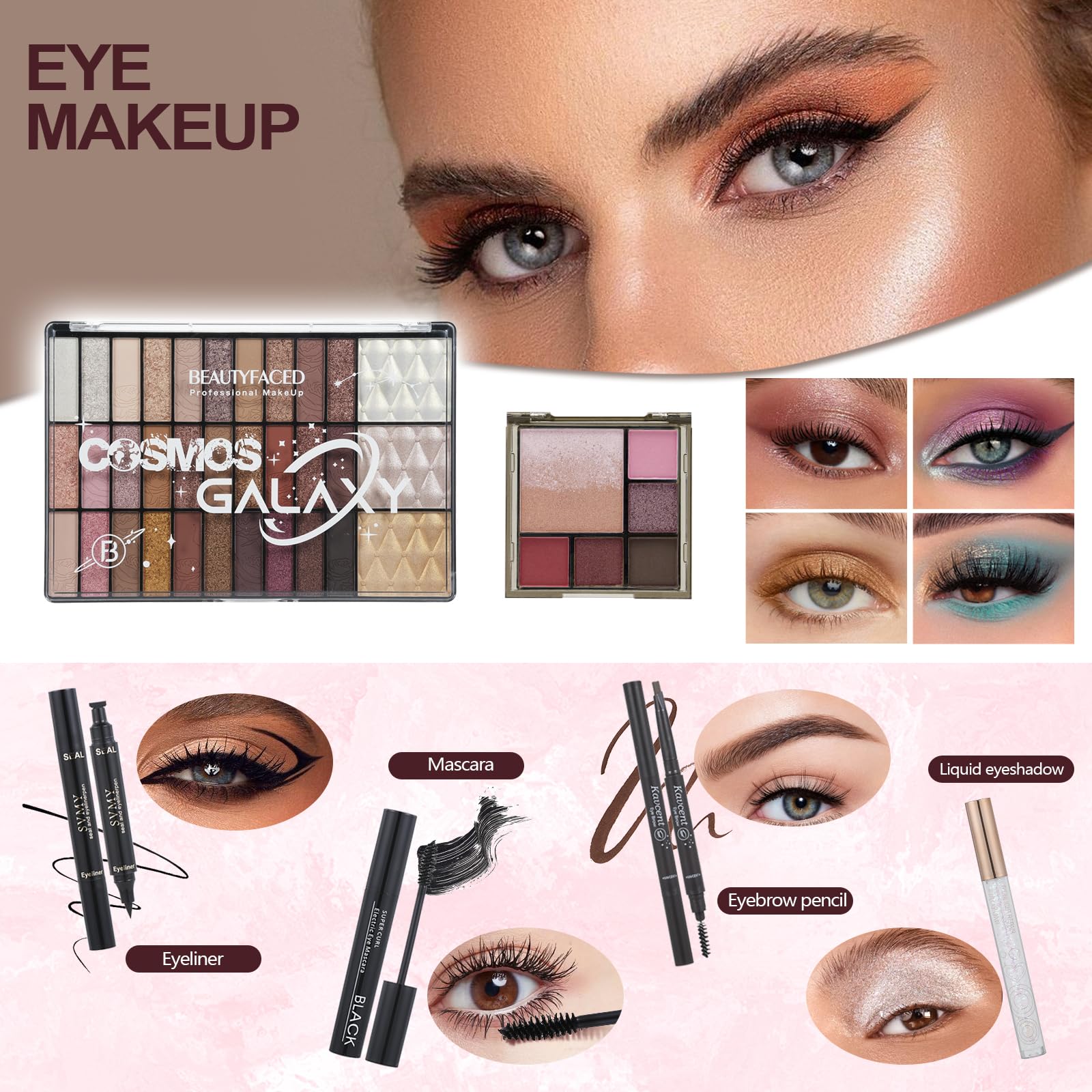 TooAemiS Makeup Kit for Women – All-in-One Pro Set (Eyeshadow, Foundation, Lipstick)