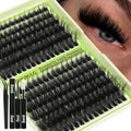 TOOCHUNAG Thick Lash Clusters Kit 12–24mm | DIY Lash Extensions, 180D+240D, D-Curly