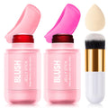 Topcent 2 Pcs Jelly Blush Contour Stick – Watercolor Cheek & Lip Tint, Dewy & Waterproof (Set A)