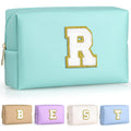 TOPEAST Cosmetic Travel Bag Blue R – Waterproof PU Leather Makeup & Toiletry Bag