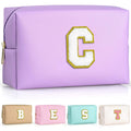 TOPEAST Personalized Makeup Bag — Small Pink Travel Toiletry Bag for Women