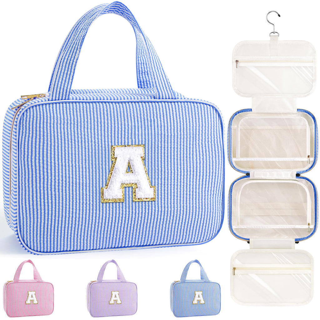 TOPEAST Travel Hanging Toiletry Bag with Personalized Initial – Valentines Gift