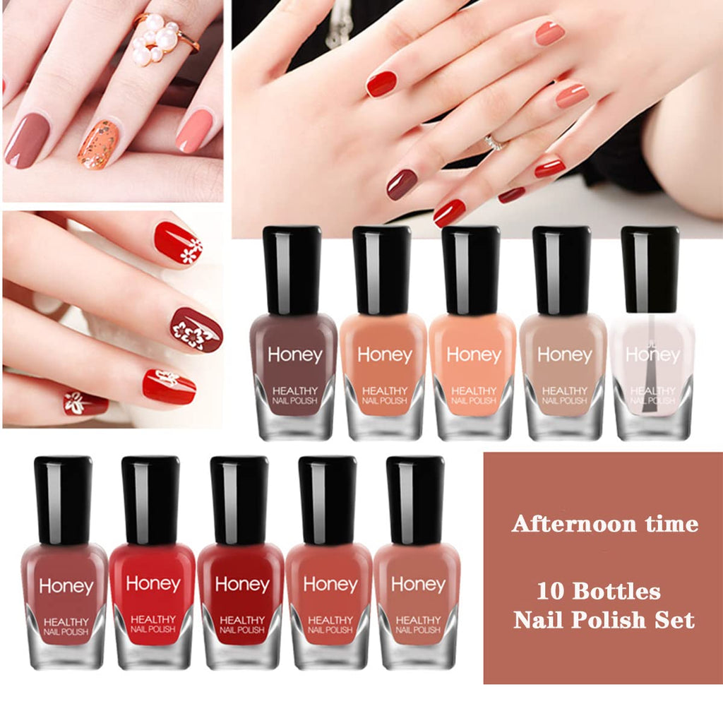 Tophany Non-Toxic Water-Based Nail Polish Set – Easy Peel, Fast Dry, 10 Bottles