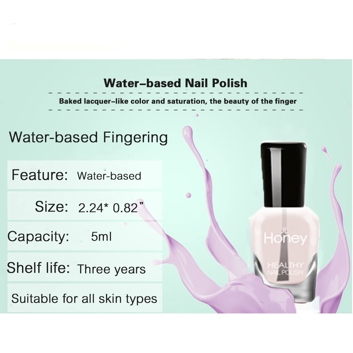 Tophany Non-Toxic Water-Based Nail Polish Set – Easy Peel, Fast Dry, 10 Bottles