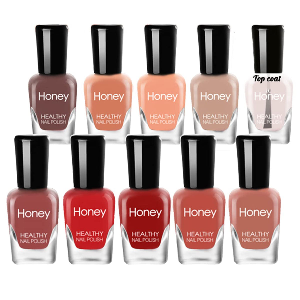 Tophany Non-Toxic Water-Based Nail Polish Set – Easy Peel, Fast Dry, 10 Bottles