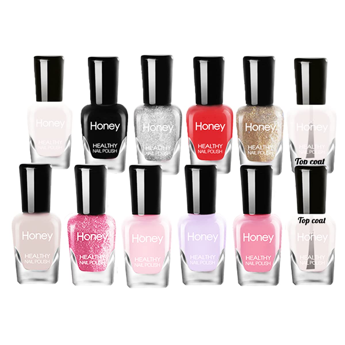 Tophany Non Toxic Nail Polish Set – Water-Based Peelable & Quick-Dry (12 Bottles)