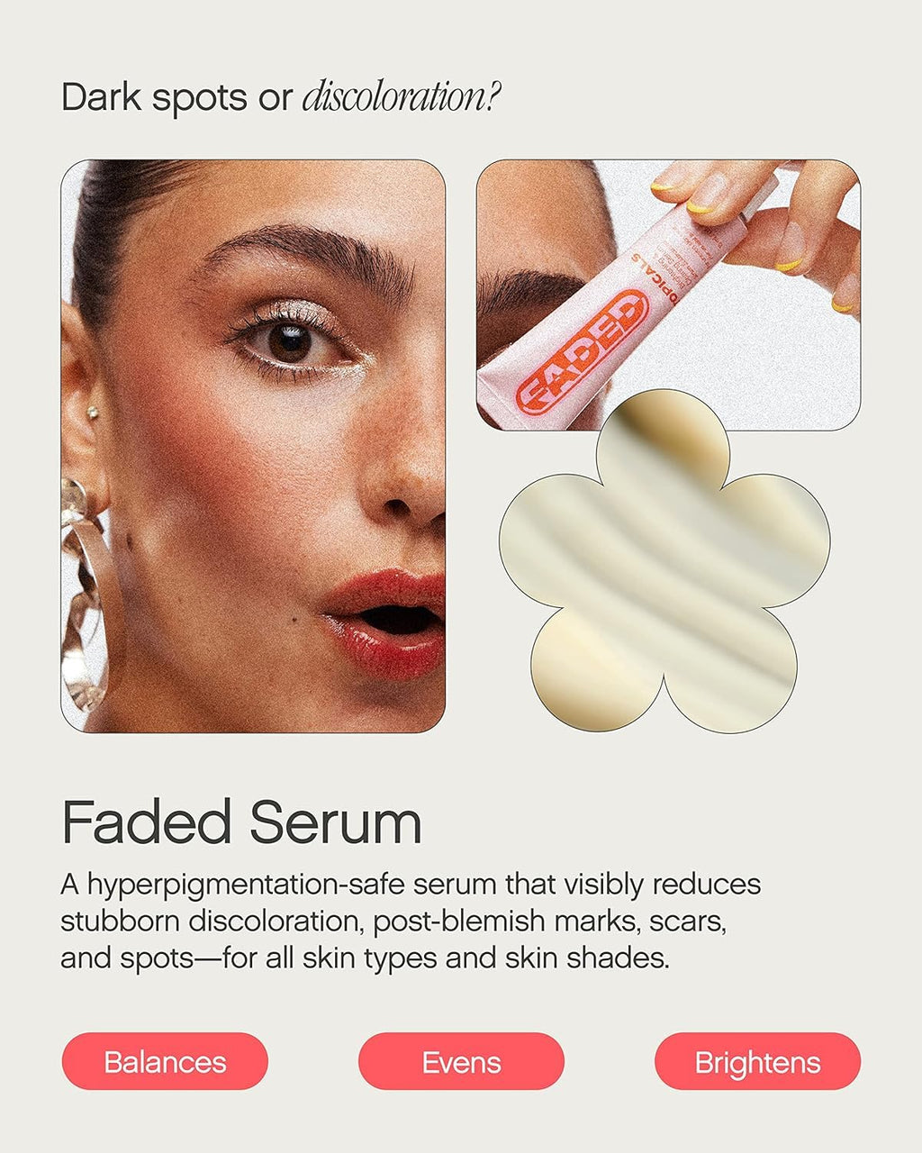 Topicals Faded Brightening and Clearing Serum | Kojic Acid + Niacinamide | Vegan & Cruelty-Free (0.5 fl oz)
