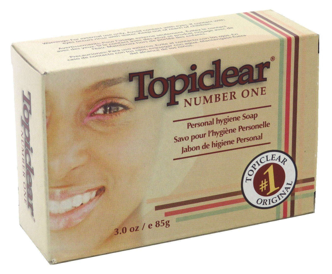 Topiclear Number One Soap - 3 oz Bars Boxed, 6 Pack (88 ml each)