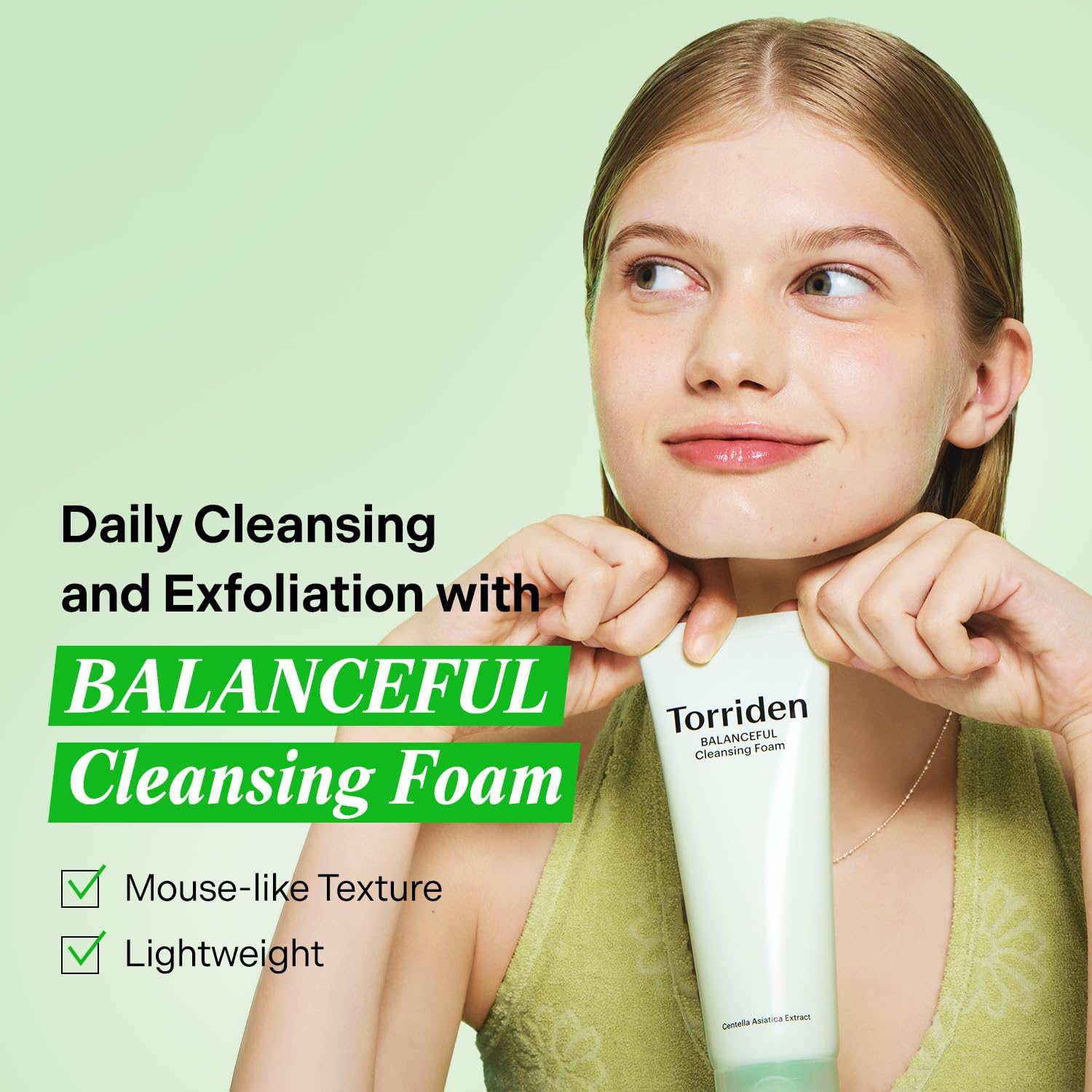 Torriden BALANCEFUL Pore Cleansing Foam – Gentle Exfoliating Cleanser (150ml)