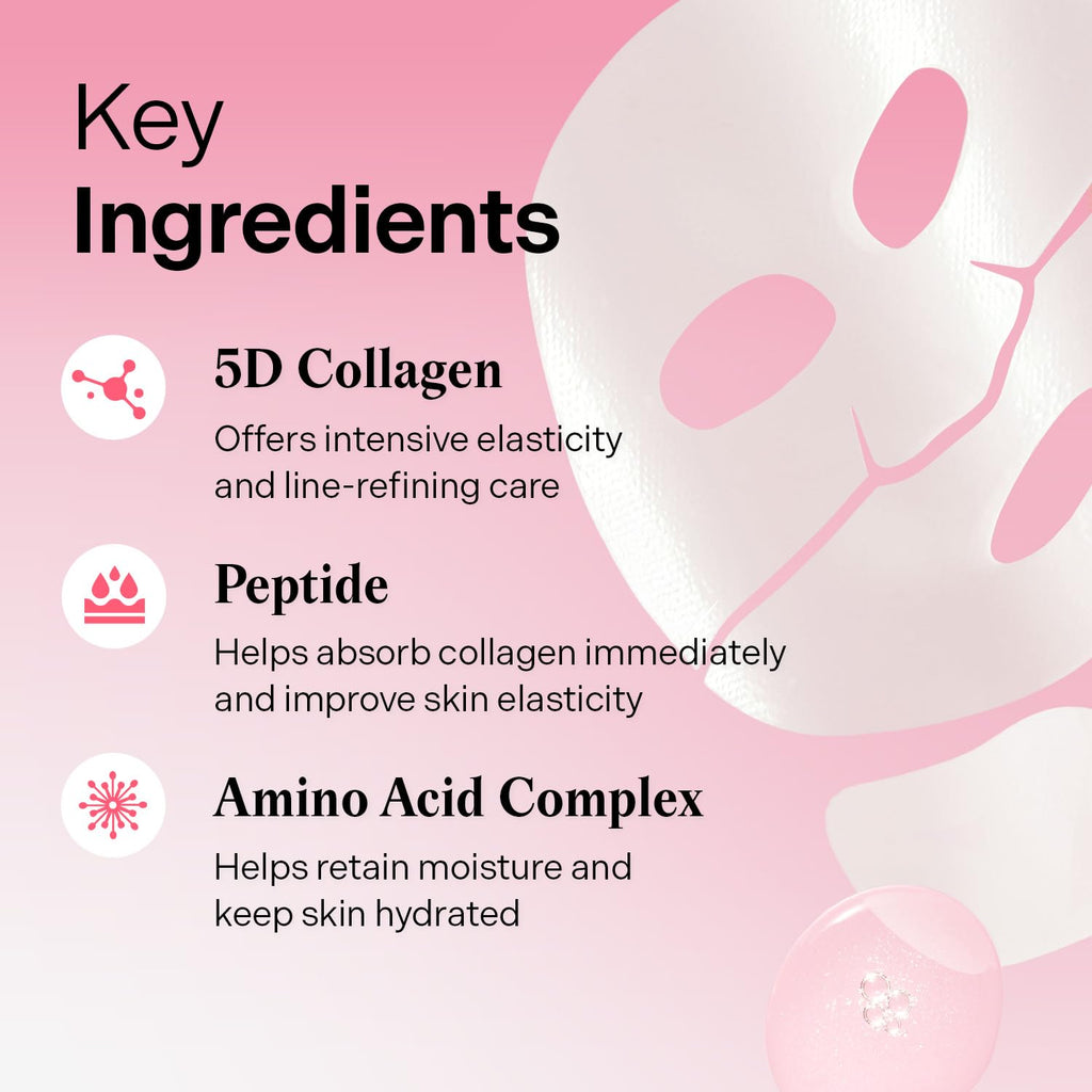 Torriden CELLMAZING Collagen Firming Gel Sheet Mask – Face & Neck (4 Pack) | 5D Collagen Complex