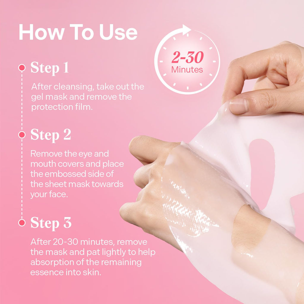 Torriden CELLMAZING Collagen Firming Gel Sheet Mask for Face – 4 Pack | 5D Collagen Complex