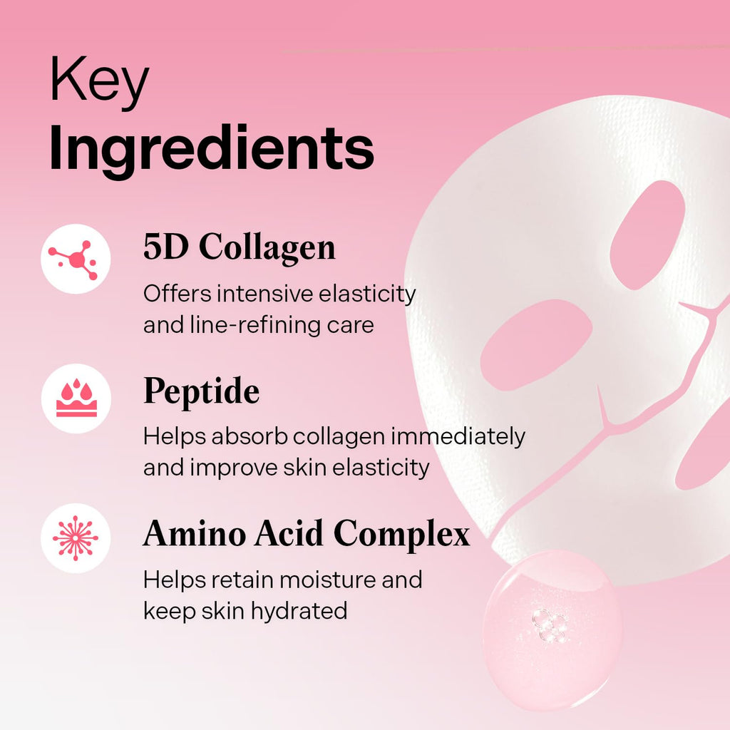 Torriden CELLMAZING Collagen Firming Gel Sheet Mask for Face – 4 Pack | 5D Collagen Complex