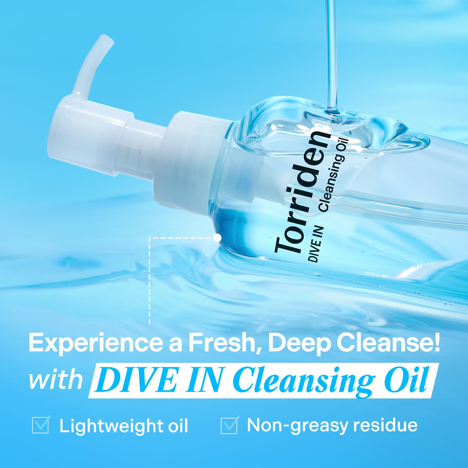 Torriden DIVE IN Cleansing Oil 200ml – Deep Pore Cleansing, 8D Hyaluronic Hydration, Sensitive-Skin Friendly