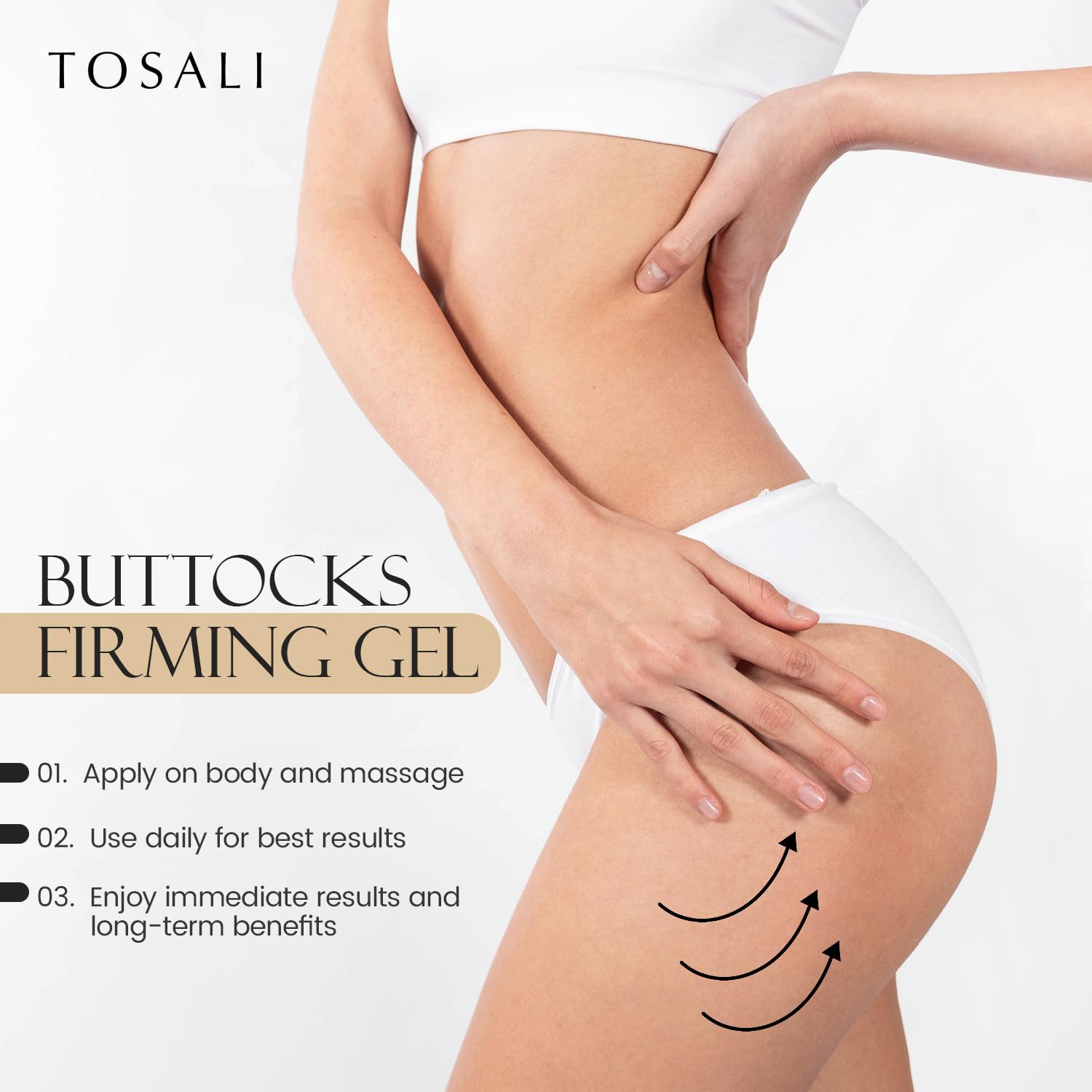 Tosali Buttocks Firming Gel – 6.8 fl oz for Firming, Hydration & Cellulite Support