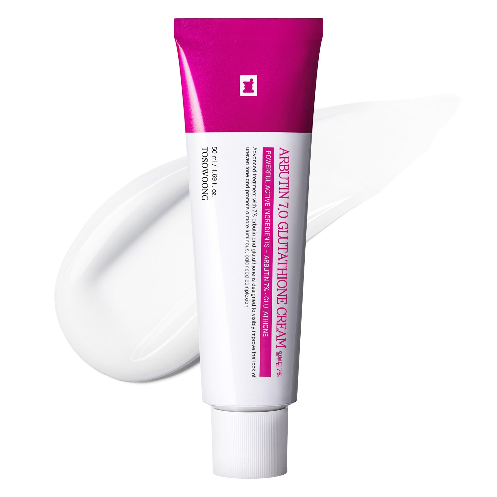 TOSOWOONG Arbutin 7% Glutathione Cream – 70,000ppm Arbutin, 5,001ppm Glutathione, Niacinamide, 50ml