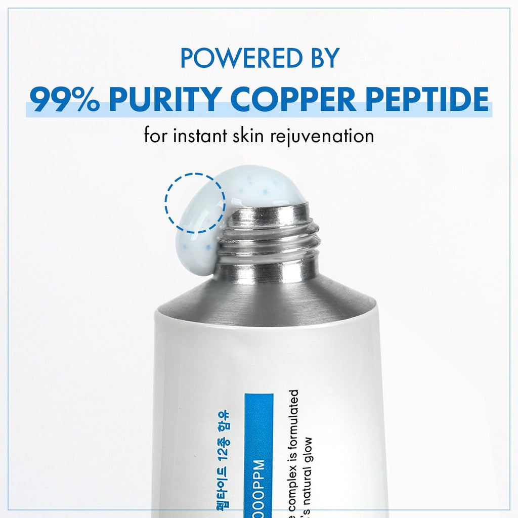 TOSOWOONG Copper Peptide 12 Cream – 99% Pure Copper Tripeptide-1, 12-Peptide Anti-Aging, 50ml