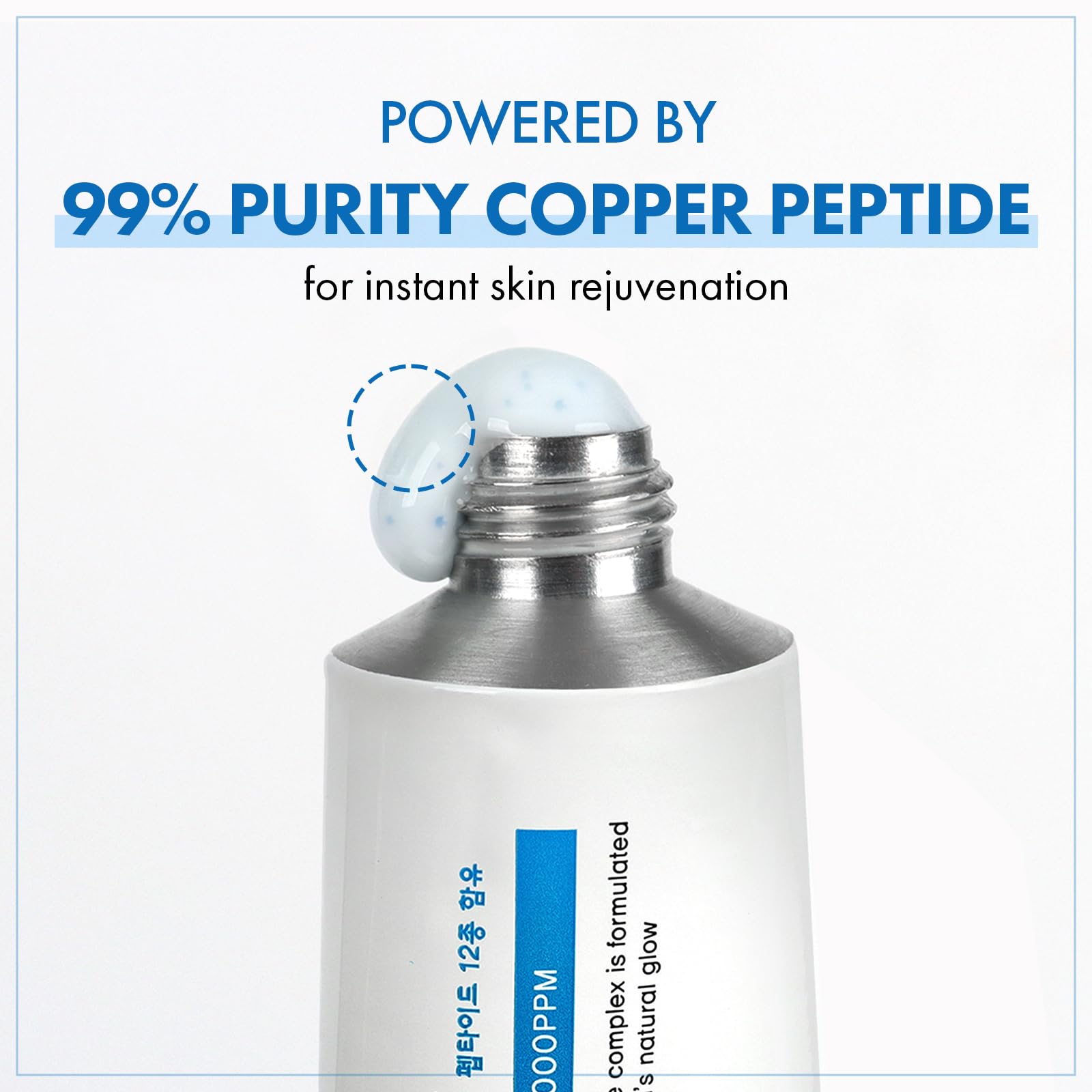 TOSOWOONG Copper Peptide 12 Cream – 99% Pure Copper Tripeptide-1, 12-Peptide Anti-Aging, 50ml