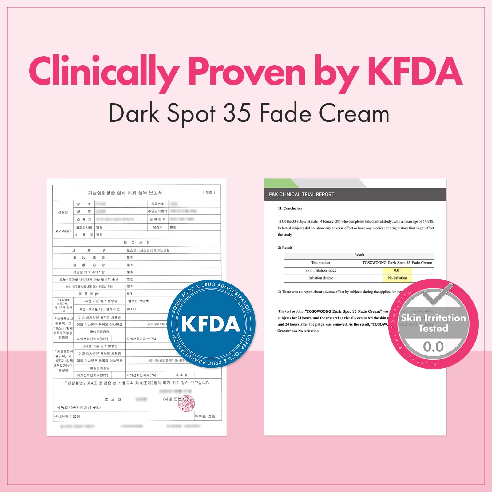 TOSOWOONG Dark Spot 35 Fade Cream | Arbutin, Kojic Acid, Niacinamide - Korean Skincare 50ml