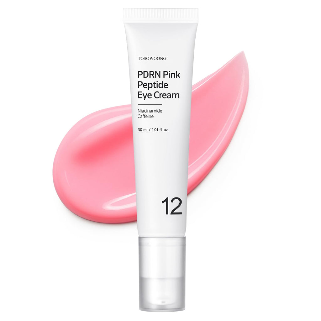 TOSOWOONG PDRN Pink Peptide Eye Cream – Salmon DNA PDRN 5000ppm, Liposome Retinol, Caffeine (30ml)