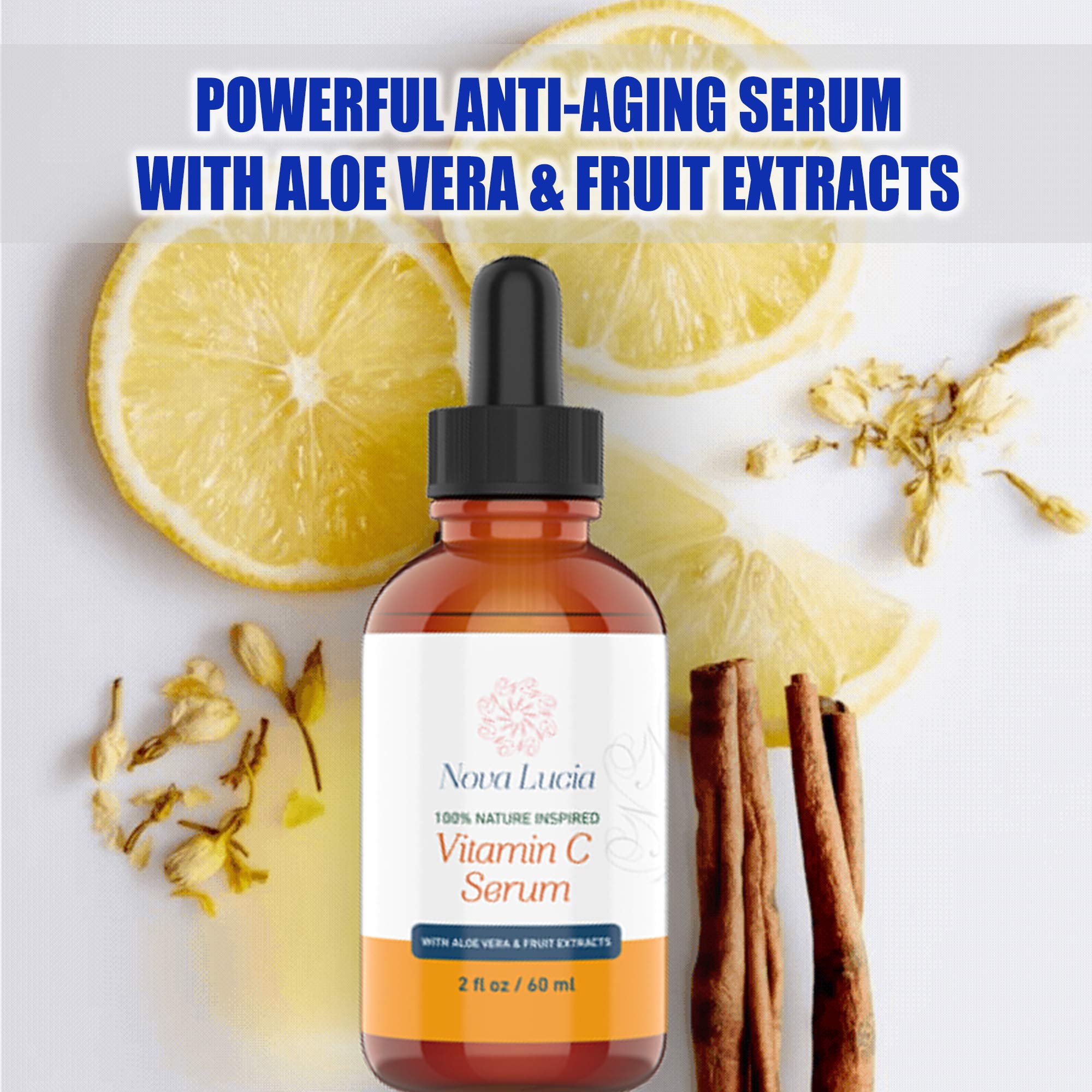 Total Activation Vitamin C Serum with Aloe Vera & Vitamin E — Hydrating Serum 2oz