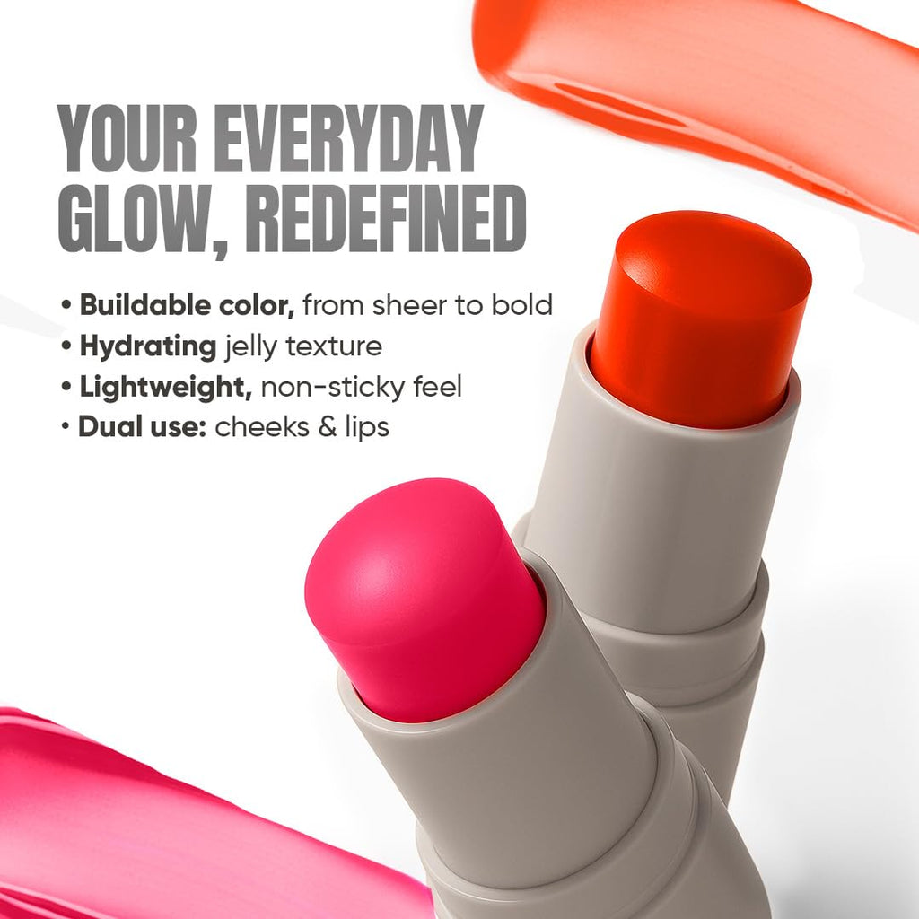 TOTEMICA Cooling Water Jelly Tint by Ana Patricia – Dewy Lip & Cheek Tint, Long-Lasting Intense Purple, 0.19 oz