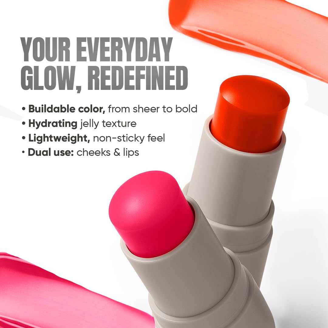 TOTEMICA Cooling Water Jelly Tint by Ana Patricia – Dewy Lip & Cheek Tint, Long-Lasting Intense Purple, 0.19 oz