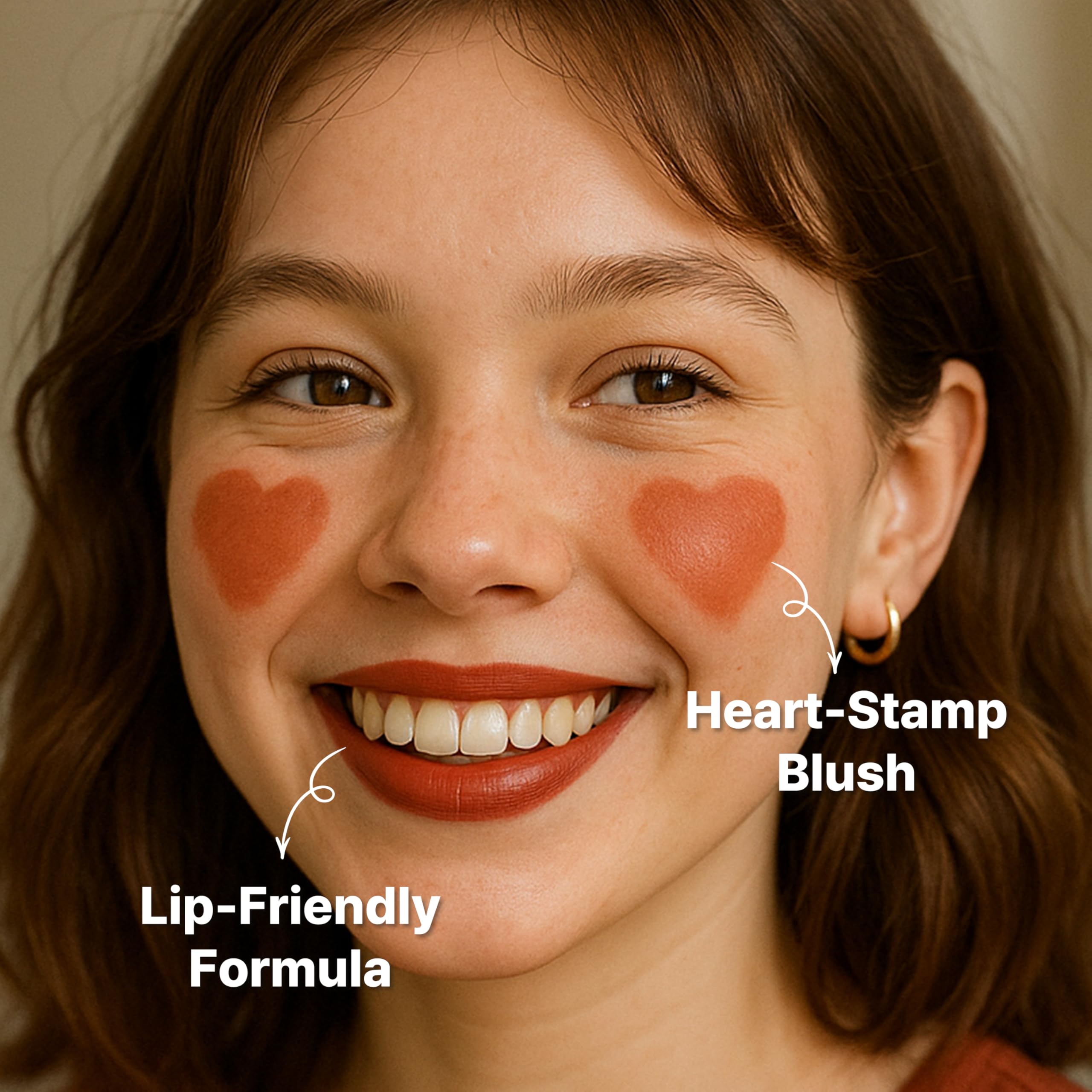 Touch in Sol In My Heart Stick Blush (#Reddish Brick) – Cream Blush Stick for Cheeks, Lips & Shading