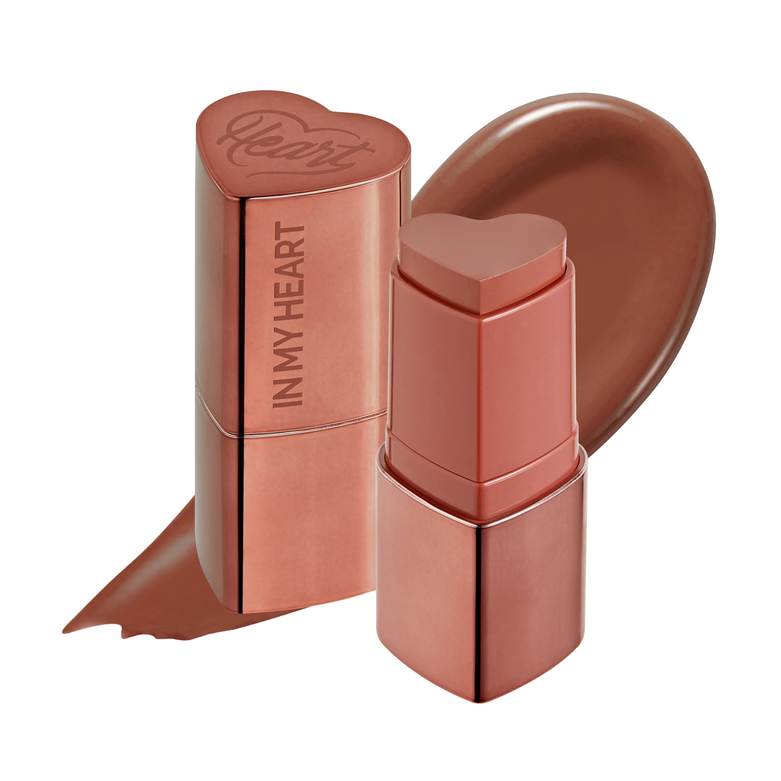 Touch in Sol In My Heart Stick Blush (#Reddish Brick) – Cream Blush Stick for Cheeks, Lips & Shading