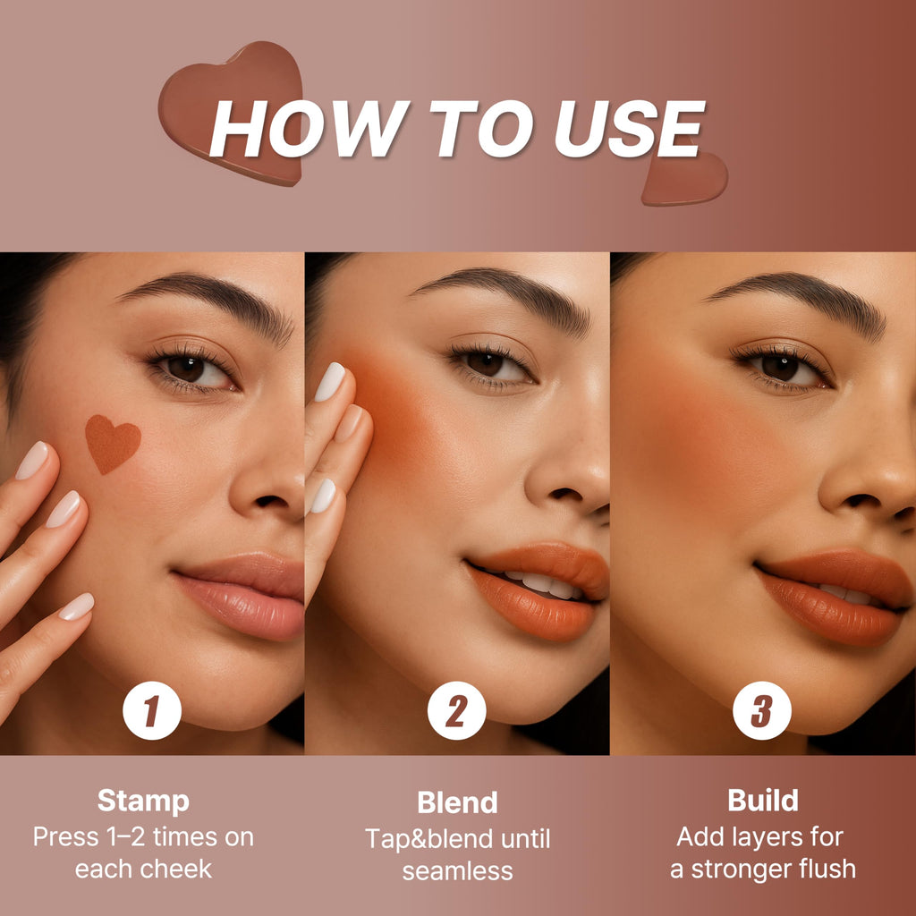 Touch in Sol In My Heart Stick Blush (#Reddish Brick) – Cream Blush Stick for Cheeks, Lips & Shading