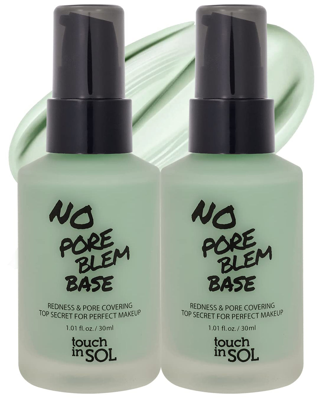 Touch In Sol Redness Correcting Base Primer – Green Tone Pore-Minimizing Makeup Base, 2-Pack (1.01 fl oz each)