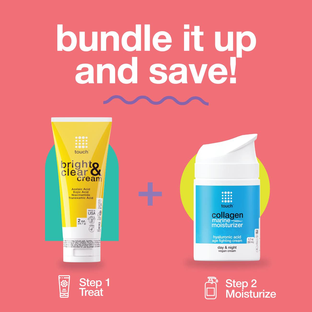 TOUCH Radiance Cream with Niacinamide & Tranexamic Acid – Brighten Uneven Skin Tone (2 oz)