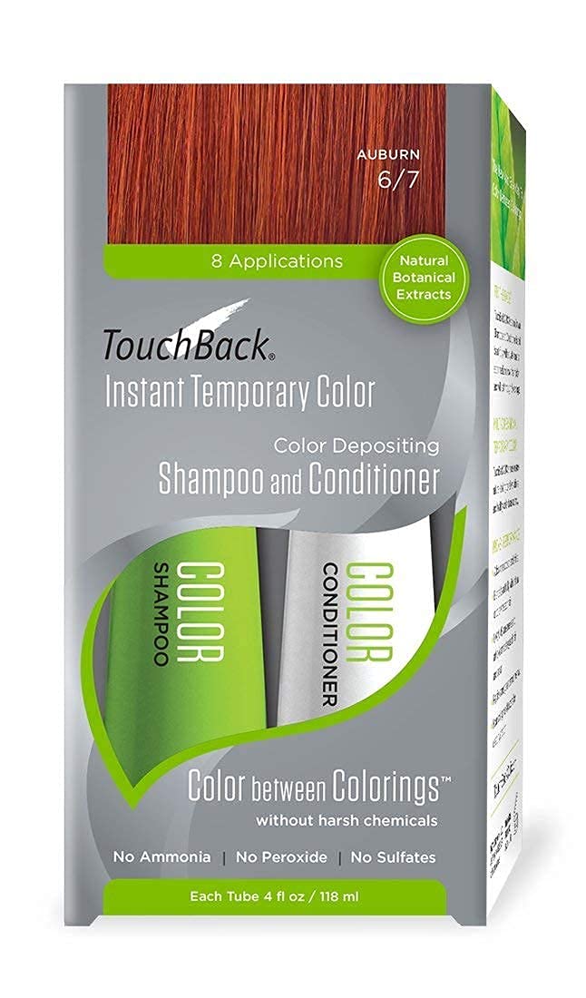 TouchBack Auburn Color Shampoo & Conditioner Set – Temporary Color Deposit, No Ammonia