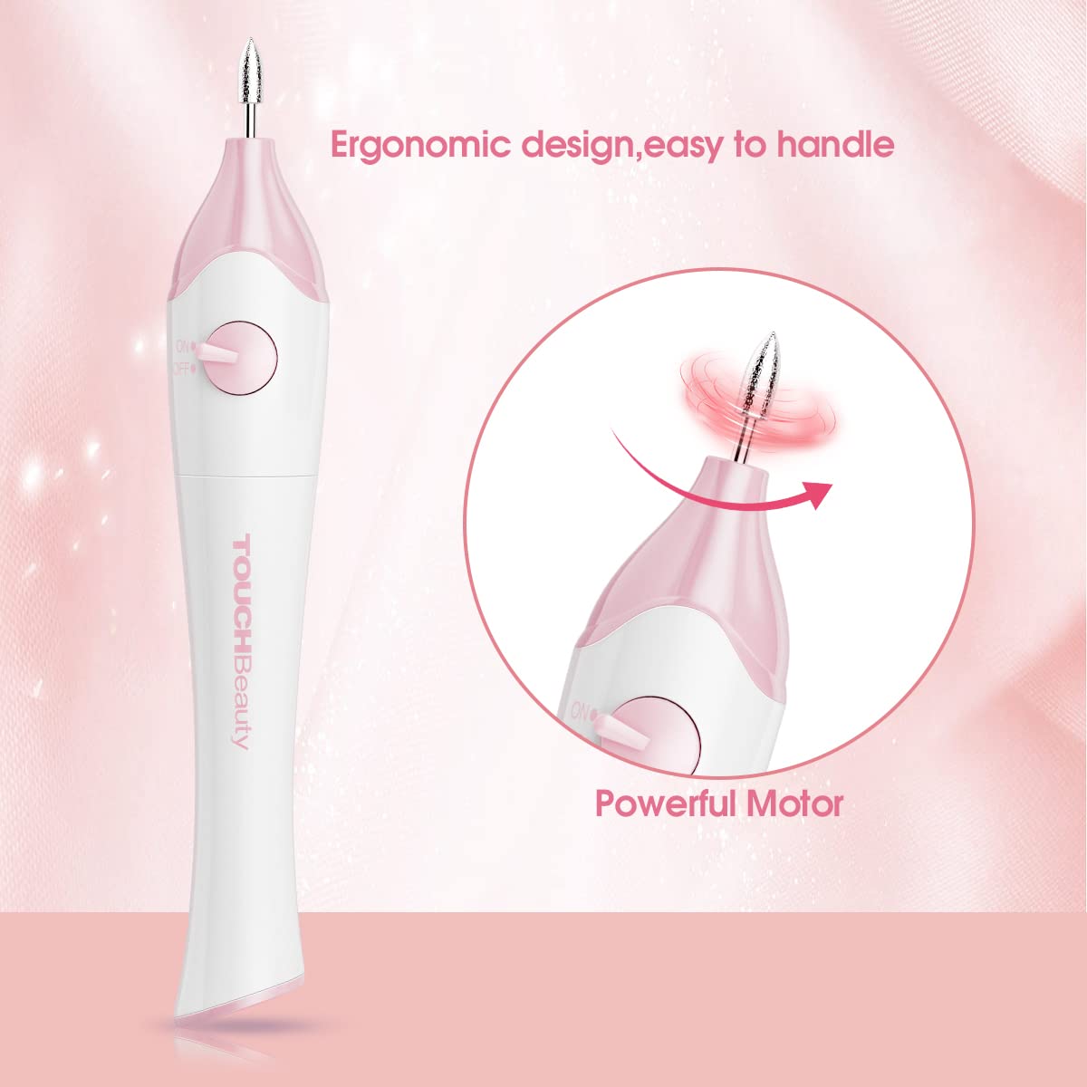 TOUCHBeauty Electric Nail File Drill with UV Stand and 5 Bits – Home Manicure Kit