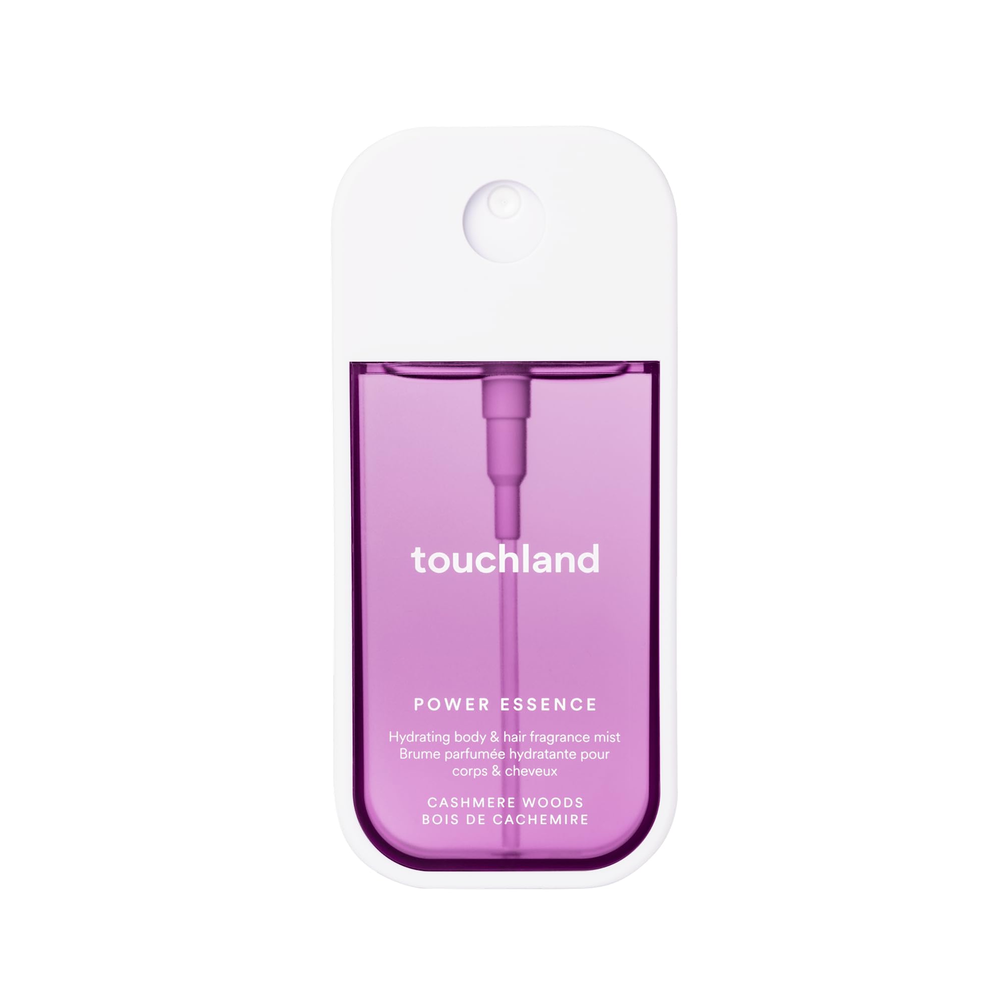 Touchland Hydrating Body & Hair Fragrance Mist – Cashmere Woods, 2 oz Travel Size