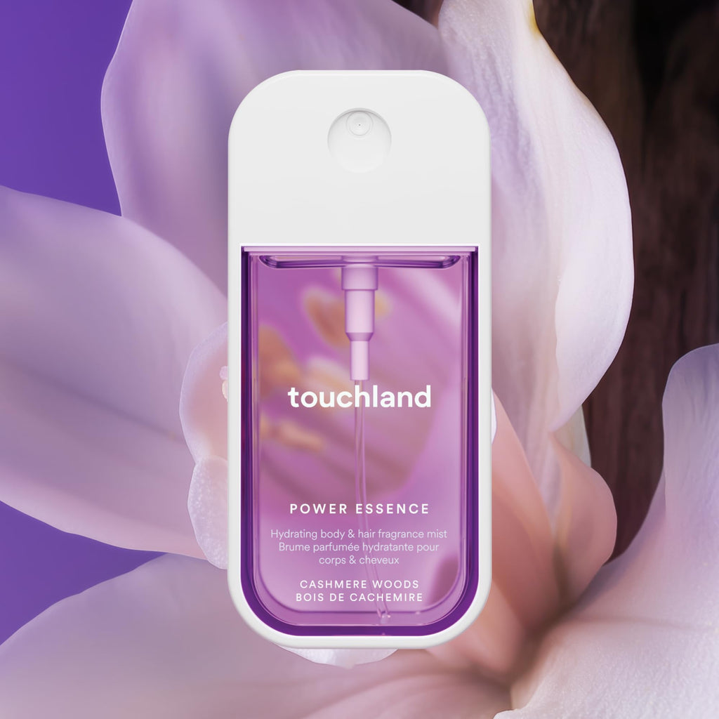 Touchland Hydrating Body & Hair Fragrance Mist – Cashmere Woods, 2 oz Travel Size
