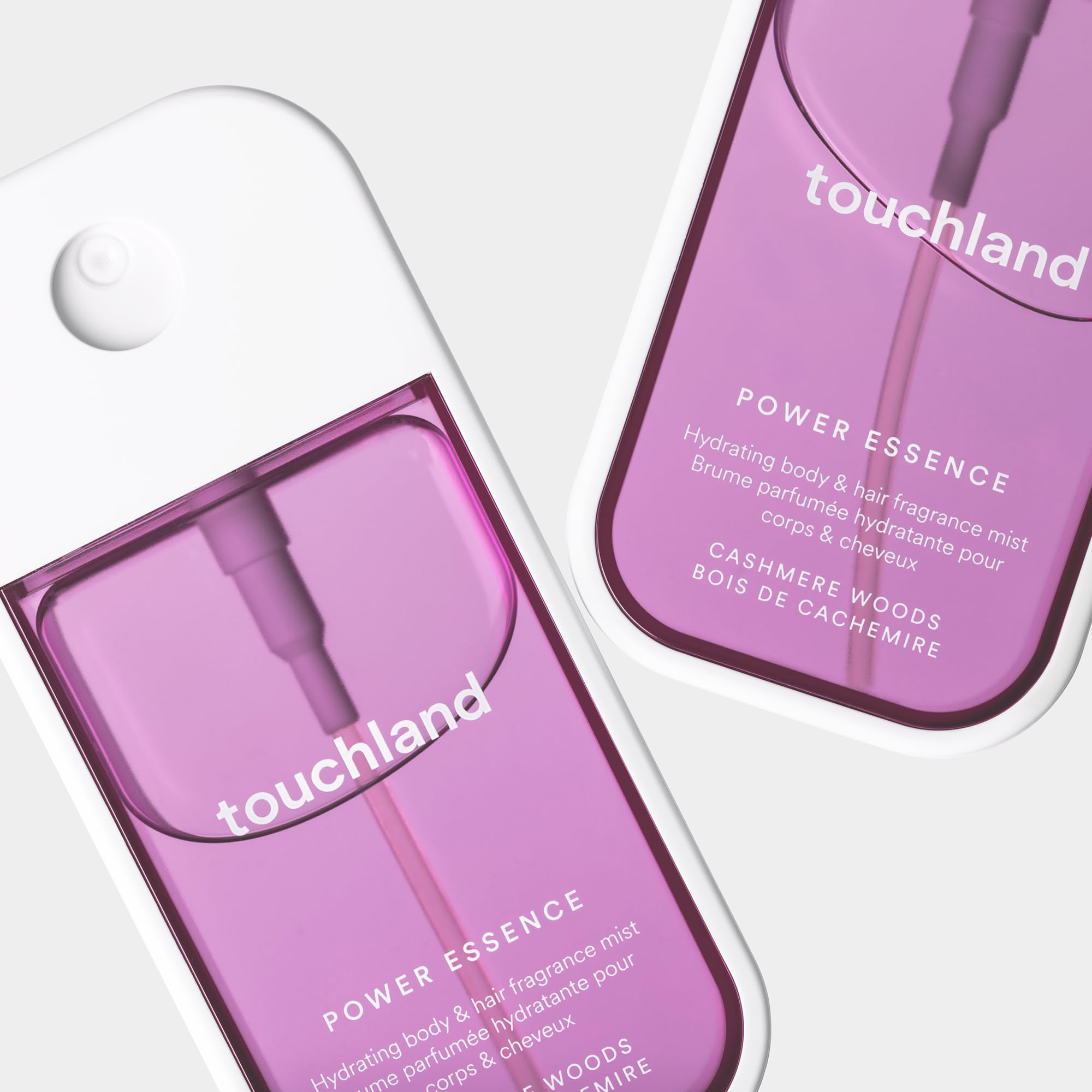 Touchland Hydrating Body & Hair Fragrance Mist – Cashmere Woods, 2 oz Travel Size