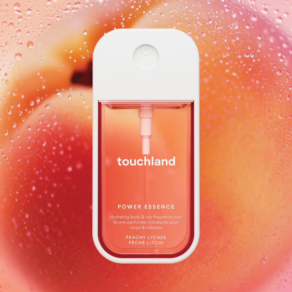 Touchland Peachy Lychee Hydrating Body & Hair Mist – 2 fl oz Travel Size