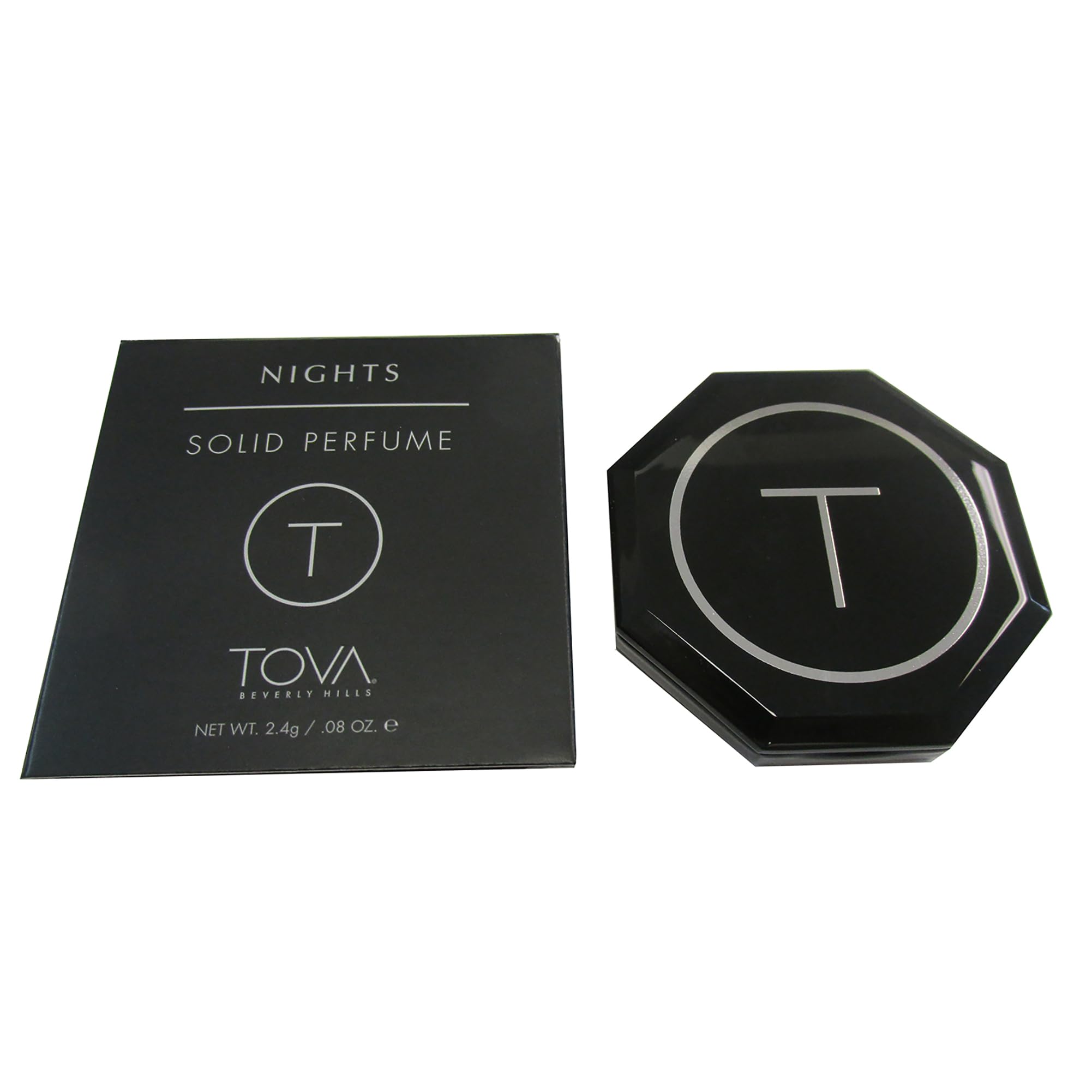 Tova Nights Solid Perfume Compact – Floral Woody Pocket Dab-On, 2.4 g | Made in USA, Cruelty-Free