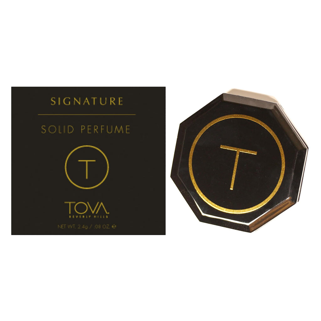 Tova Signature Solid Perfume Compact – Fresh Bergamot Jasmine Musk | USA-Made & Cruelty-Free | 2.4 g