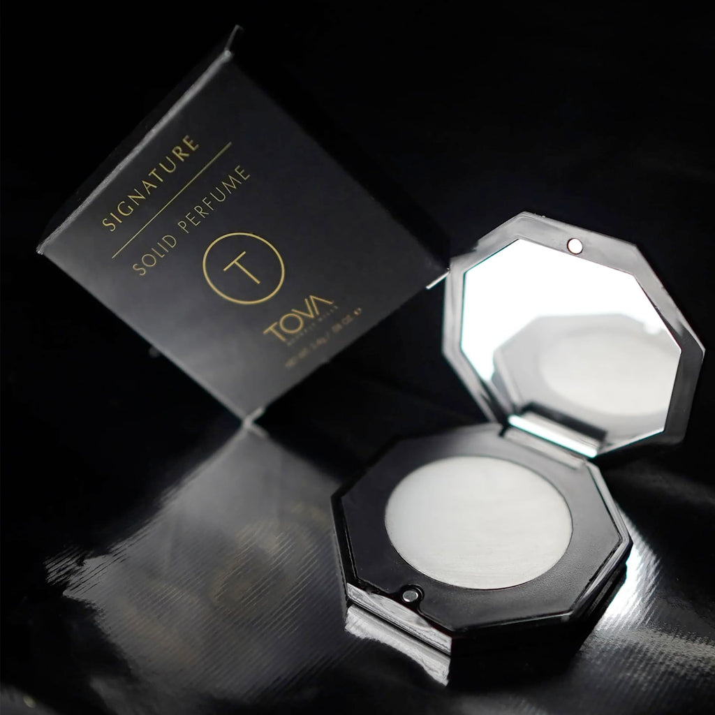 Tova Signature Solid Perfume Compact – Fresh Bergamot Jasmine Musk | USA-Made & Cruelty-Free | 2.4 g