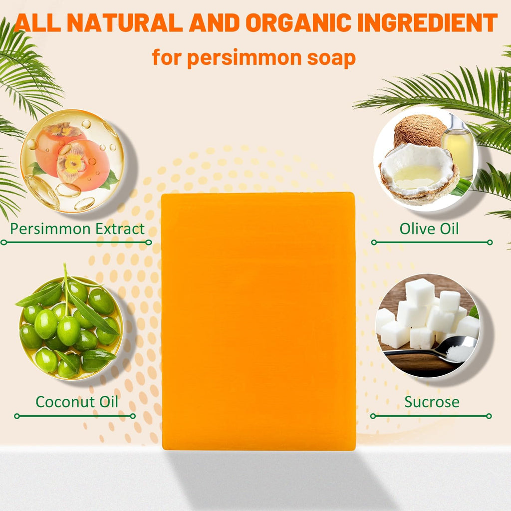 tovaginsh 3Pack Persimmon Soap Bar – Natural Odor Control for All Ages