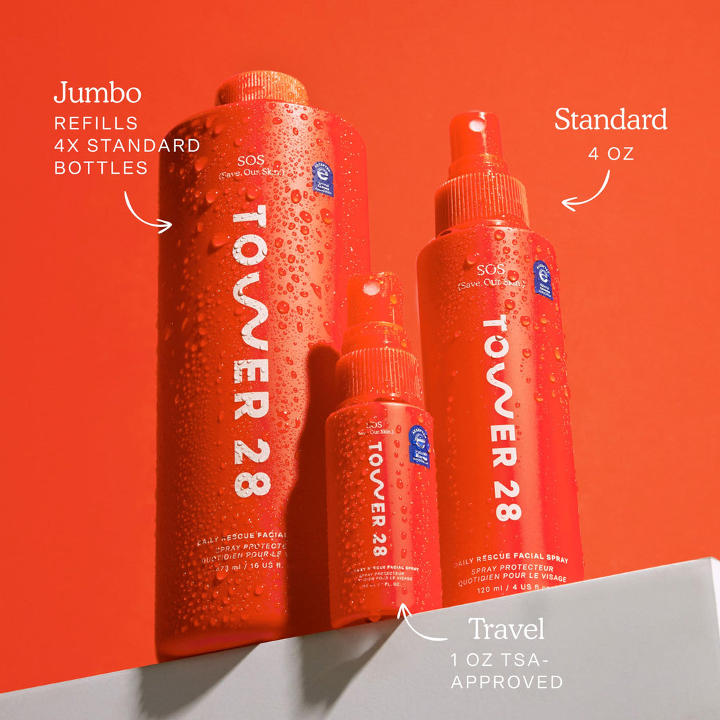 Tower 28 Jumbo SOS Recovery Face Cream – Hydrating Moisturizer with Hyaluronic Acid & Ceramides (16 oz)