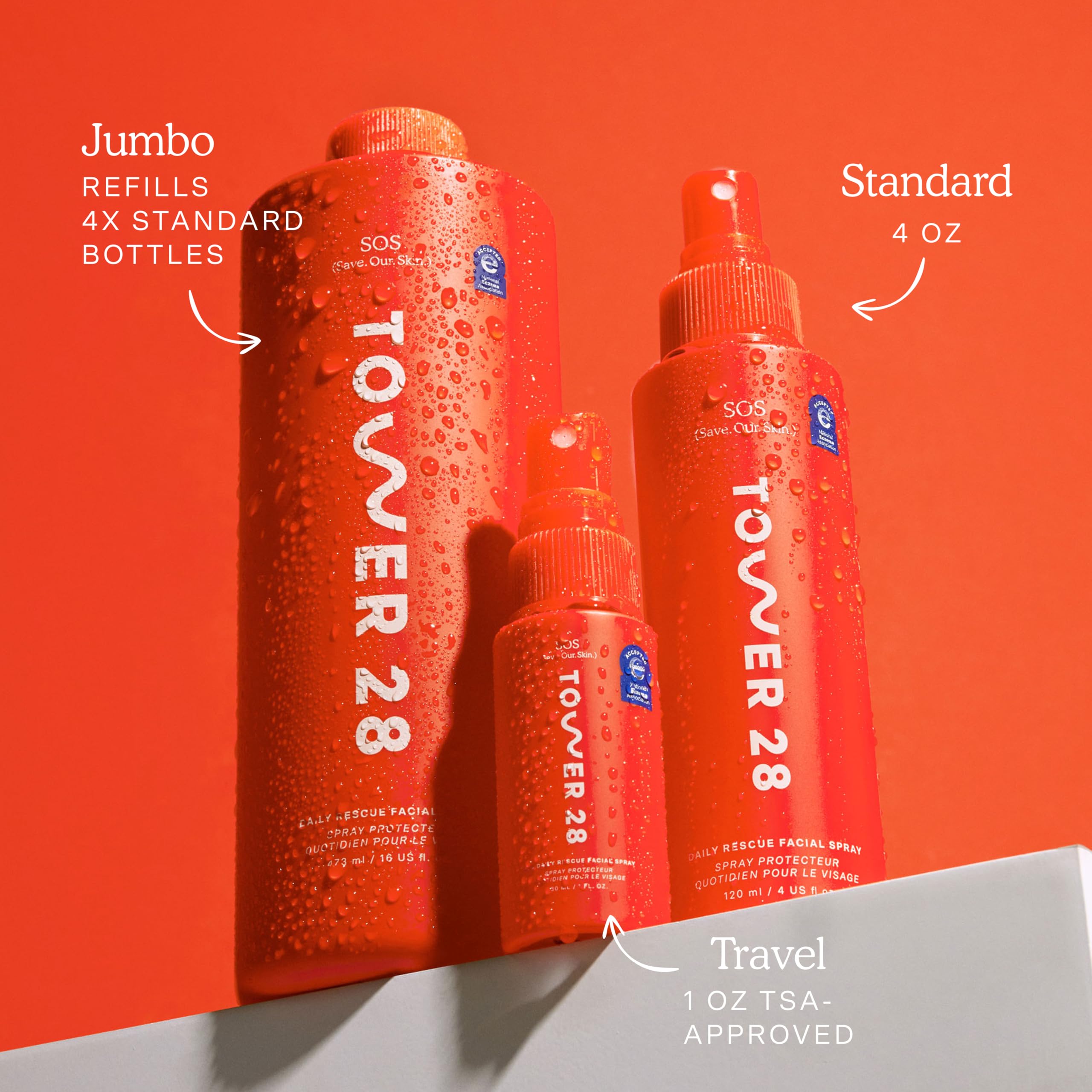 Tower 28 Jumbo SOS Recovery Face Cream – Hydrating Moisturizer with Hyaluronic Acid & Ceramides (16 oz)