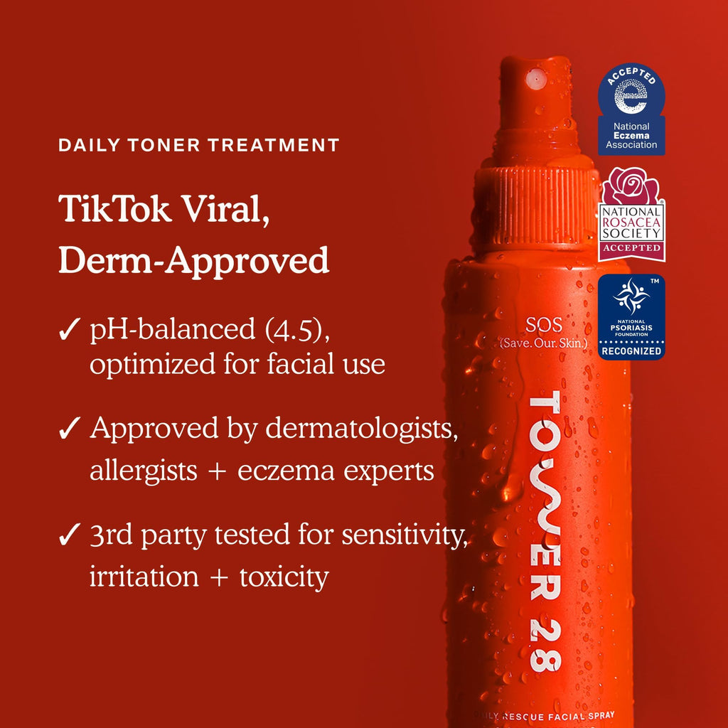 Tower 28 Jumbo SOS Recovery Face Cream – Hydrating Moisturizer with Hyaluronic Acid & Ceramides (16 oz)